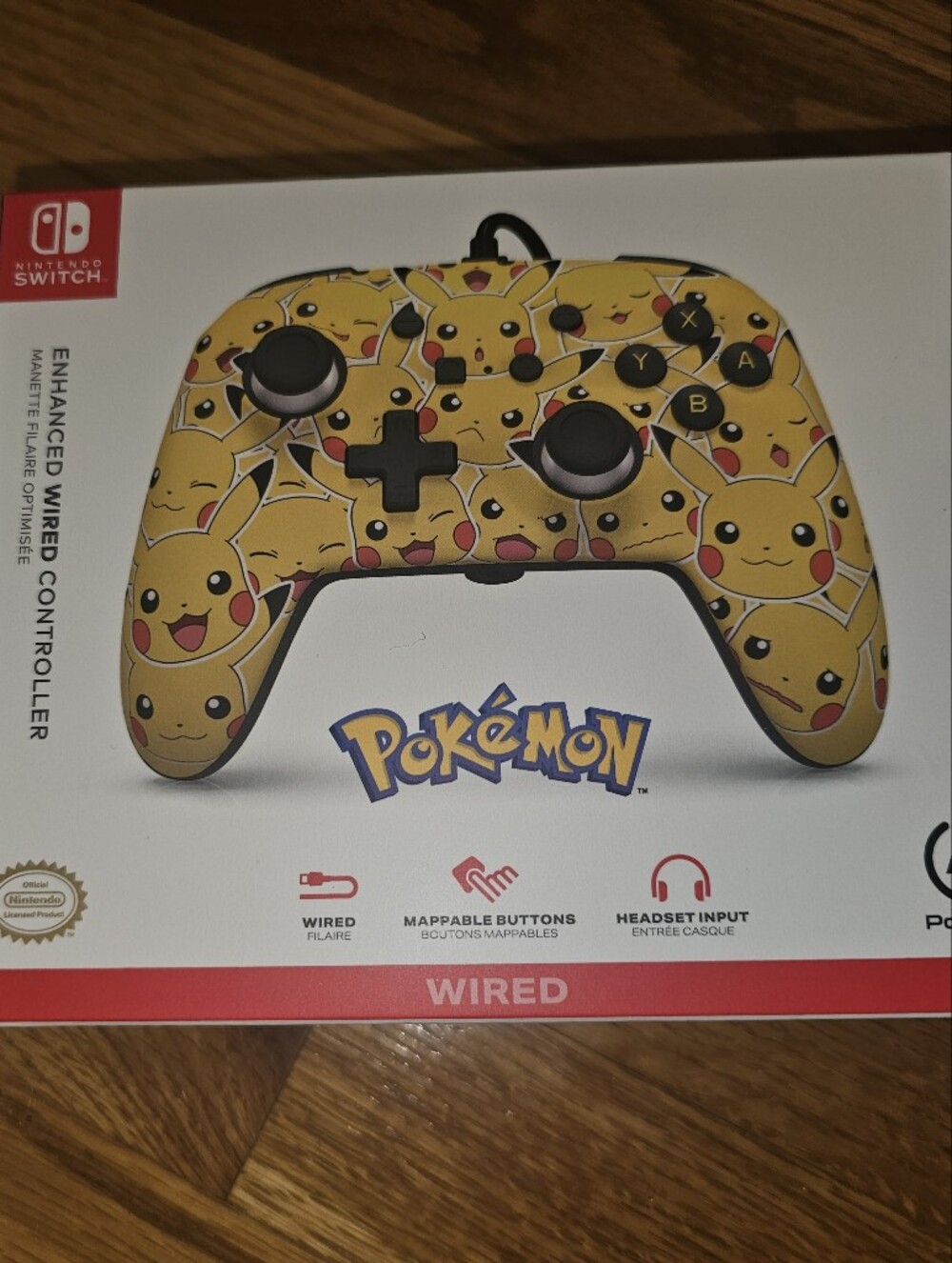 Pikachu Wired Controller for Nintendo Switch - Yellow